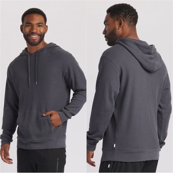 Feat Clothing Mens TreeCell Waffle Hoodie Long Sleeve Gray L - Picture 1 of 12